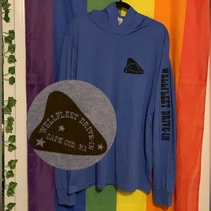 LAST CHANCE 🎁 Wellfleet Drive-In Blue Hooded Top Light Hoodie